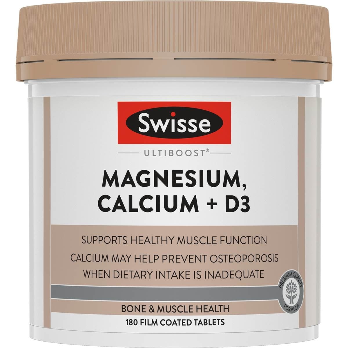 Swisse Ultiboost Magnesium Calcium + D3 Tablets 180 pack
